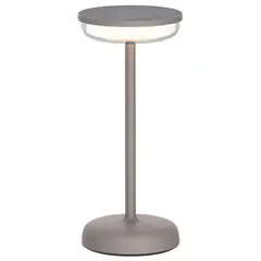 JUST HOME COLLECTION - Lampara de Mesa LED Portátil Solar De toque Luz Neutro Carga USB Daru Taupe