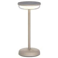 JUST HOME COLLECTION - Lampara de Mesa LED Portátil Solar De toque Luz Neutro Carga USB Daru Taupe