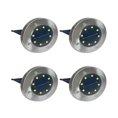JUST HOME COLLECTION - Set de 4 Estaca Piso Ip65 Plata