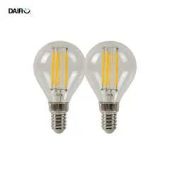 DAIRU - Set de 2 Bombillo LED Filamento G45 3.5w E14 Luz Cálida