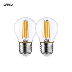 DAIRU - Set de 2 Bombillo LED Filamento G45 3.5w E27 Luz Cálida