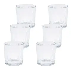 JUST HOME COLLECTION - Juego de Vasos 6 Piezas en Vidrio Milano 310ml 9.2cm Transparente