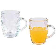 JUST HOME COLLECTION - Juego de Vasos Cerveza 2 Piezas en Vidrio 520ml 12.5cm Transparente