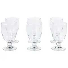 JUST HOME COLLECTION - Set de 6 Copas de Agua en Vidrio 280ml 13.4cm Transparente