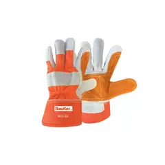 BAUKER - Par Guante Soldador Cuero Naranja