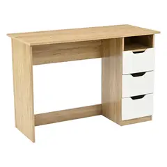 JUST HOME COLLECTION - Escritorio Aurora 3 cajones Madera Natural Blanco