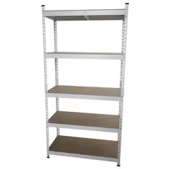 FIXSER - Estantería Metálica 5 Niveles 40x90x183 cm Blanco 265kg