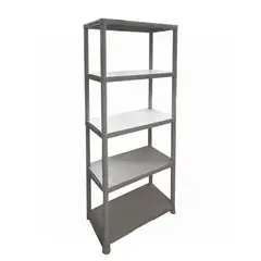 JUST HOME COLLECTION - Estante Plástico 5 Niveles 61x31x171 cm Gris