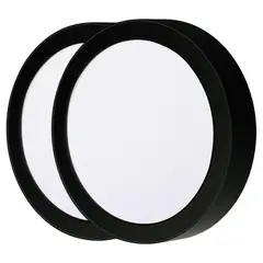 DAIRU - Panel LED Circular Sobreponer 18w Luz Cálida Negro