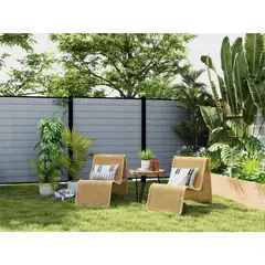 HOLZTEK - Cierre perimetral Wpc 180x15.9cm gris 6 Unidades