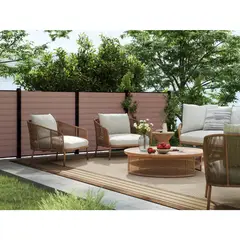 HOLZTEK - Cierre Perimetral Wpc 180x15.9cm Café 6 Unidades