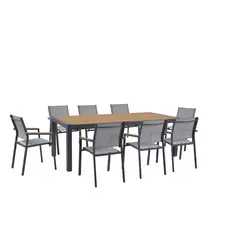 JUST HOME COLLECTION - Juego Comedor Alu Ext Dallas 8 Puestos