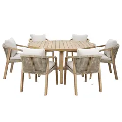 JUST HOME COLLECTION - Juego de Comedor Redondo Lucca 6p