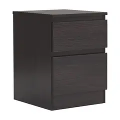 JUST HOME COLLECTION - Mesa de Noche 2 cajones 40x35x49 cm Wengue