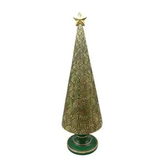 DEAR SANTA - Árbol de Navidad Resina Verde/Dorado en Poliresina 36.5cm