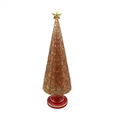 DEAR SANTA - Árbol de Navidad Resina Rojo/Dorado 36.5cm