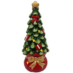 DEAR SANTA - Árbol de Navidad con 1 Luz Led con Control Remoto 24.5cm de Pila Multicolor