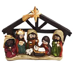 DEAR SANTA - Juego de Pesebre Multicolor en Poliresina 5x20.4x15.6cm