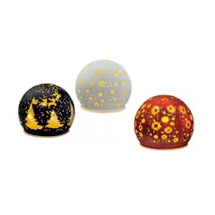 DEAR SANTA - Bola Cristal Led Navidad 10cm de Pila