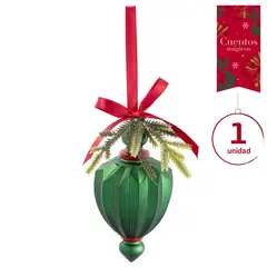 DEAR SANTA - Adorno Esfera Verde 12cm Cuentos Mágicos