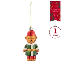 DEAR SANTA - Adorno Árbol de Navidad Oso 11cm Verde Cuentos Mágicos