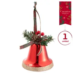 DEAR SANTA - Adorno Árbol de Navidad Campana Rojo Cuentos Mágicos