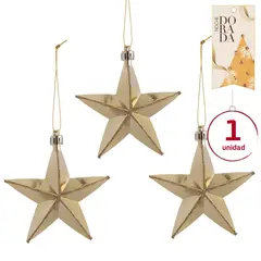 DEAR SANTA - Set de 3 Estrellas Dorado 9cm Noche Dorada