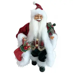 DEAR SANTA - Santa de Pie en Plástico 48cm Rojo