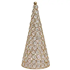 DEAR SANTA - Árbol de Navidad Joya Dorado Metal 13.5x13.5x30cm