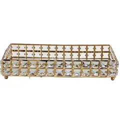 DEAR SANTA - Bandeja Joy Espejo Dorado Metal 37x26x7cm