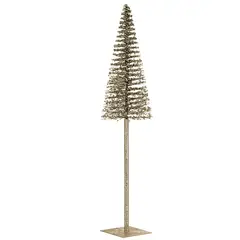 DEAR SANTA - Árbol de Navidad Dorado Metal en Plástico 13x13x58cm