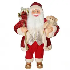 DEAR SANTA - Santa de Pie en Plástico 60cm Rojo