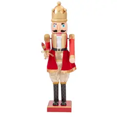 DEAR SANTA - Cascanueces Rojo Animado 110cm 110 V; 220 V Eléctrico con Sonido y Movimiento
