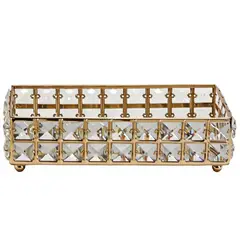 DEAR SANTA - Bandeja Joy Espejo Dorado Metal 37x15.5x7cm