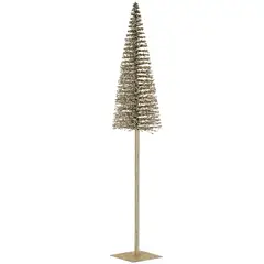 DEAR SANTA - Árbol de Navidad Dorado Metal/Plástico 16x16x78cm