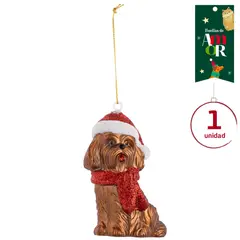 DEAR SANTA - Perro 9cm Café Huella de Amor