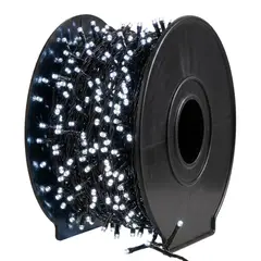 DEAR SANTA - Juego de Luz Blanco 1000 Luces Plástico Rollo 34.97 Metros Eléctrico con Led Integrado 120 V 7.5 W Producto Certificado