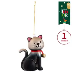 DEAR SANTA - Gato 10cm Dorado Huella de Amor