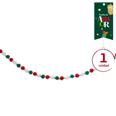 DEAR SANTA - Guirnalda Pompom Multicolor en Poliéster Huella de Amor