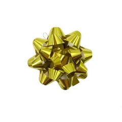 DEAR SANTA - Mono Regalo Dorado en PVC 15x15cm