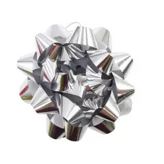DEAR SANTA - Mono Regalo Plateado en PVC 25x25cm