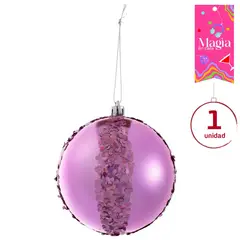 DEAR SANTA - Bola de Navidad 10cm Iriden Rosado Magia en Casa