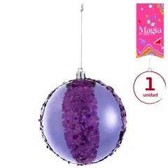 DEAR SANTA - Bola de Navidad Iriden Morado Magia en Casa 10cm