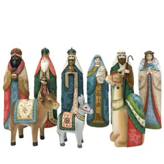 DEAR SANTA - Pesebre 8 Piezas Multicolor en Poliresina 32cm