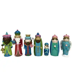 DEAR SANTA - Pesebre 7 Piezas Multicolor en Poliresina 20.7cm