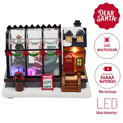 DEAR SANTA - Tienda de Flores Transparente Iluminada Led 12x15cm a Batería
