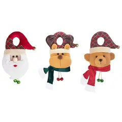 DEAR SANTA - Santa/Reno/Oso Decorativo para Puerta Multicolor en Poliéster Cuentos Mágicos
