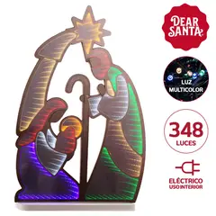 DEAR SANTA - Nacimiento Infinity Led Integrado 60x40cm Eléctrico 110 V 9.9 W Producto Certificado