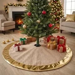 DEAR SANTA - Pie de Árbol 150cm en Poliéster Multicolor Noche Dorada