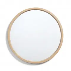 JUST HOME COLLECTION - Espejo Redondo con Marco Madera Vintage Moderno Decorativo
